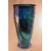 Whitefriars Blue Threaded Vase With Golf Ball Pattern - Powell